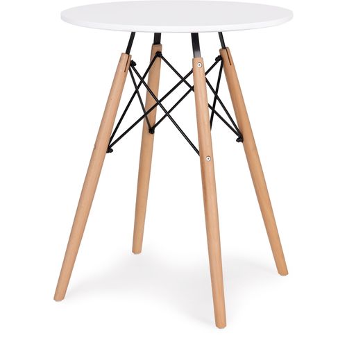 Moderan skandinavski stol mat bijeli slika 2