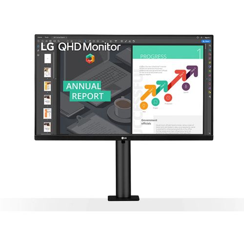Monitor LG ERGO 27QN880P-B 27" IPS 2560x1440 75Hz 5ms GtG HDMIx2 DP USB Freesync VESA pivot visina slika 5