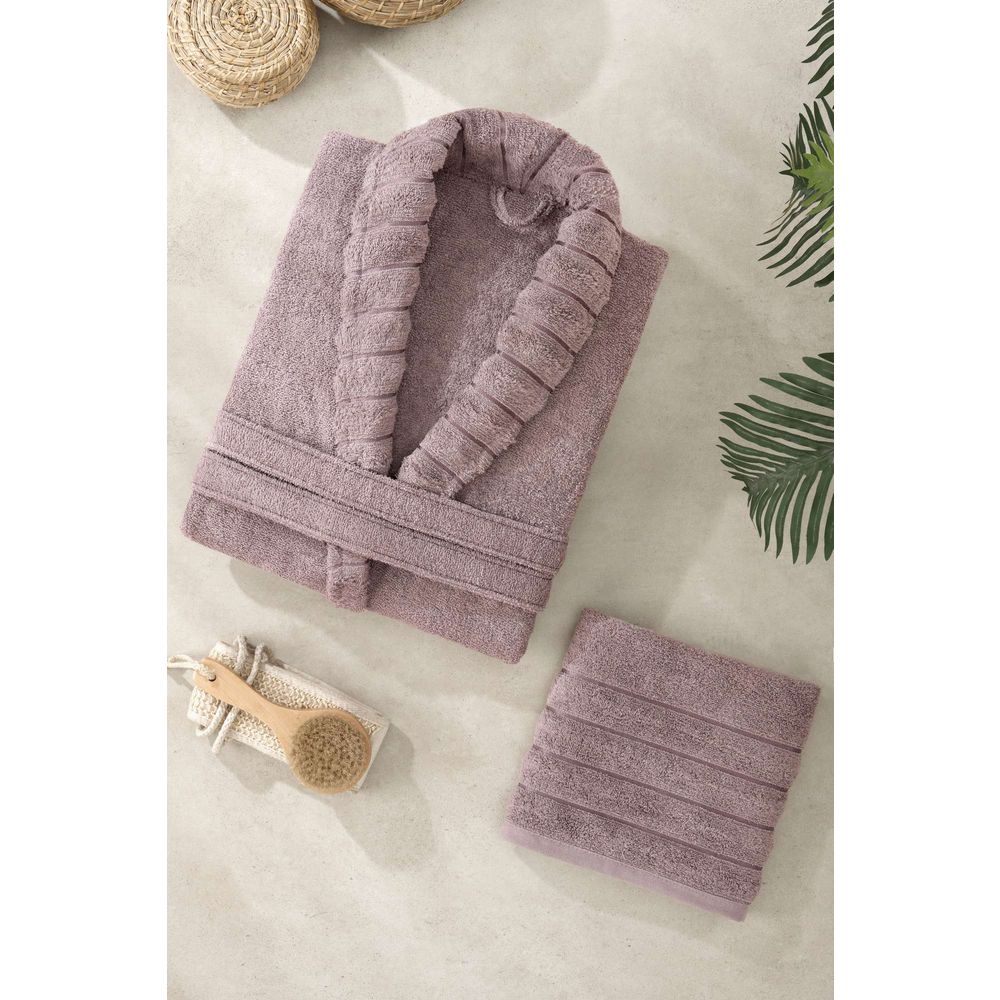 Set Bademantila Carla, boja: šljivova slika 2