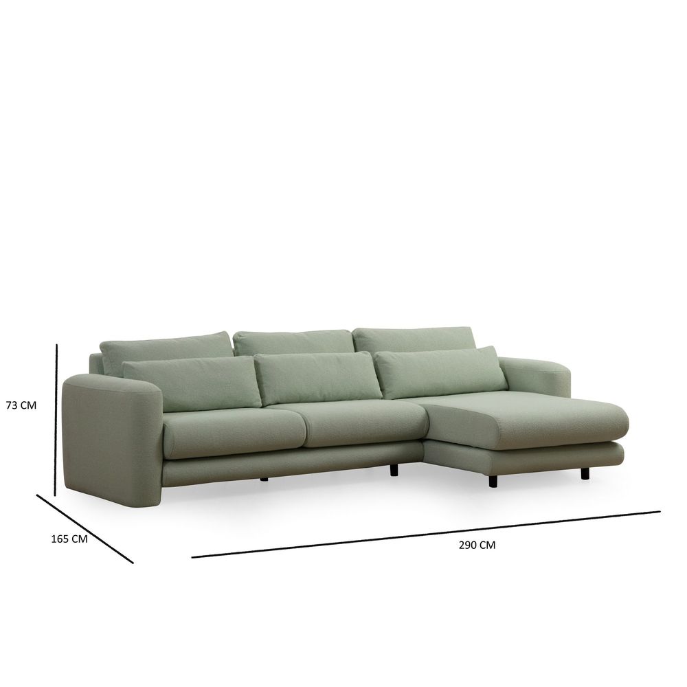 Zeleni Kutni Sofa Lily Desni Ugao slika 7