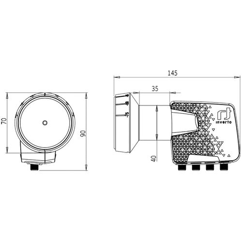 Inverto LNB Quad, šum 0,3dB, Home Pro, DVB-S2 ( HD - UHD ) - IDLH-QDL410-HMPRO-OPN slika 2