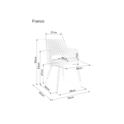 Stolica Franco-svijetlo siva slika 2