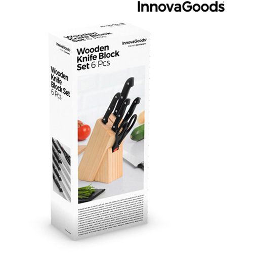 InnovaGoods set noževa s drvenim stalkom 6/1 slika 2