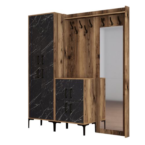 Berlin ABC - Walnut, Black Marble Walnut
Black Hall Stand slika 5