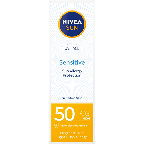 NIVEA SUN Sensitive krema za zaštitu lica SPF 50, 50 ml slika 1