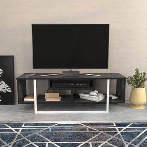 TV stalak Asal 120 - Crni i bijeli