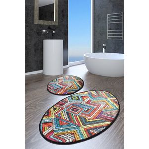 Maglie DJT Multicolor Bathmat Set (2 Pieces)