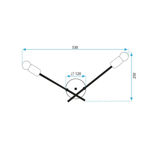 ZIDNA svjetiljka APP1119-2W Black slika 6