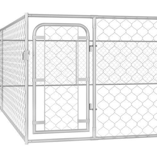 Vanjski kavez za pse od pocinčanog čelika 6 x 6 x 1 m slika 16