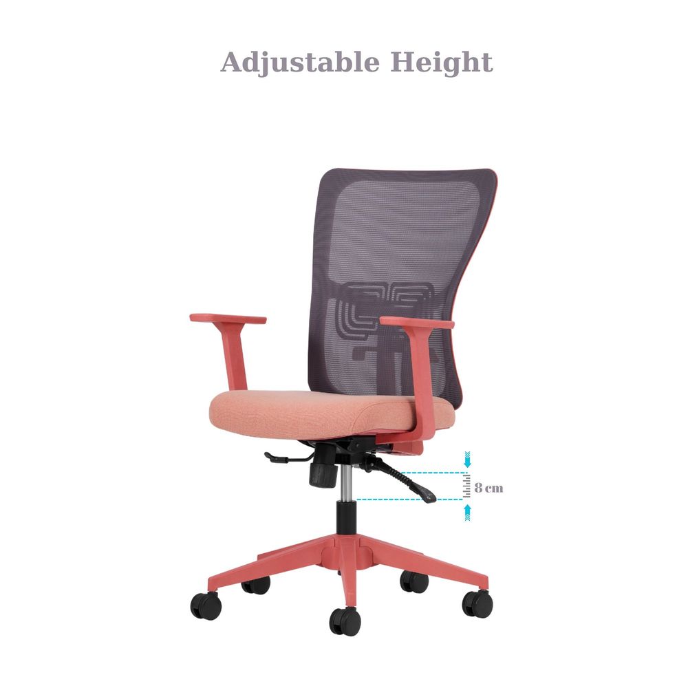 Set kancelarijskih stolica Lumbar 108 - boja / nijanse lososa (2 komada) slika 7