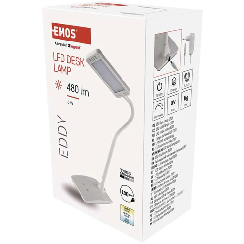Stona lampa LED Eddy bela Emos Z7599W slika 2