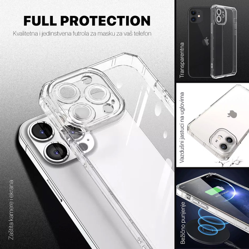 Torbica Full Protection za iPhone 16 Plus 6.7 transparent slika 2