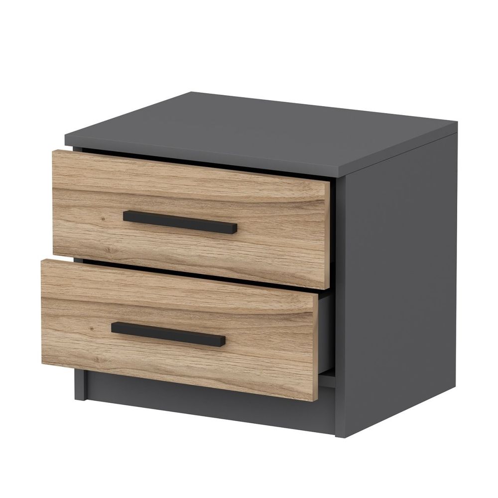 Kale - 4920 Walnut Anthracite Noćni Ormarić slika 7