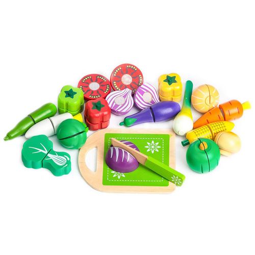 Eco Toys Set Od 20 Delova Drveno Povrće slika 1