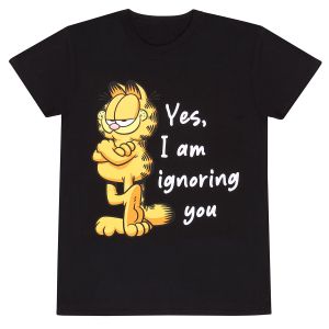 Unisex Majica Kratkih Rukava Garfield Ignoring You Crna XL