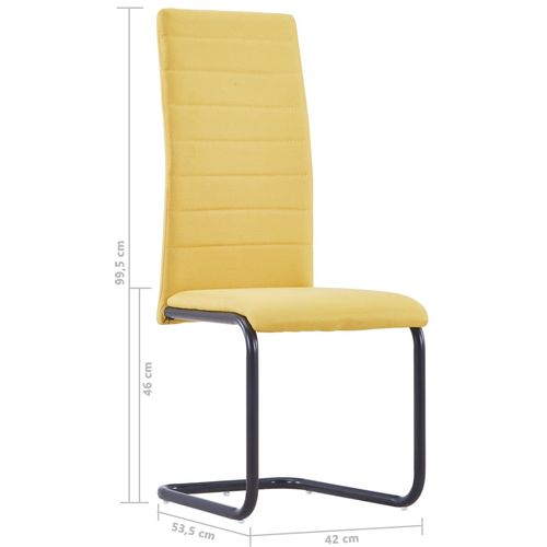 Konzolne blagovaonske stolice od tkanine 6 kom žute slika 42