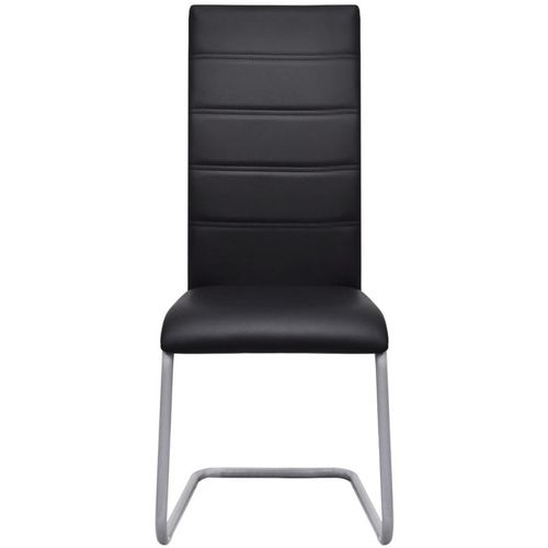 Konzolne blagovaonske stolice od umjetne kože 4 kom crne slika 33