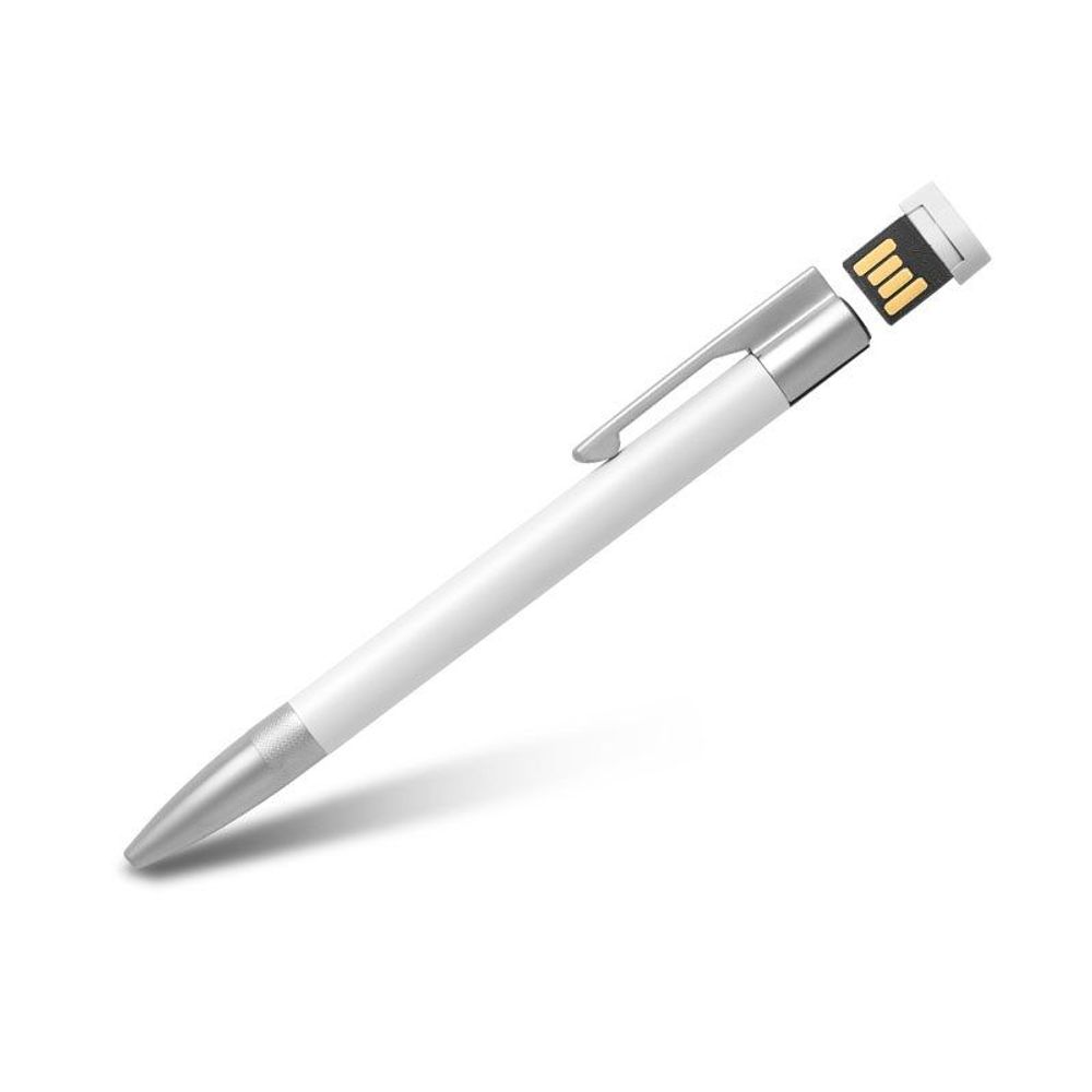 PLEXO,metalna olovka i USB memorija 8GB,bijela slika 1