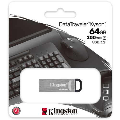 Kingston USB memorija DTKN 64GB Kyson 3.2 srebrna slika 2