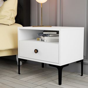 Woody Fashion Noćni ormarić, Lizbon 535 - White