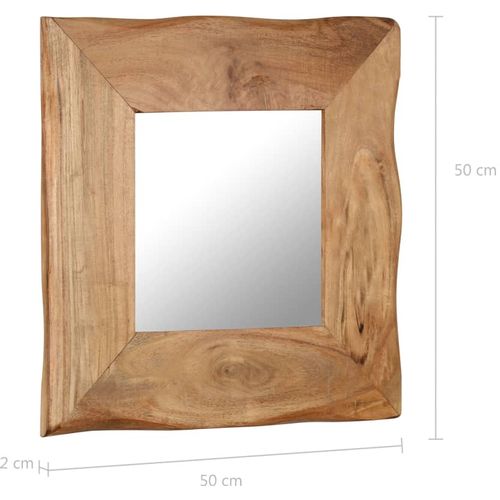 Kozmetičko ogledalo od masivnog bagremovog drva 50 x 50 cm slika 6