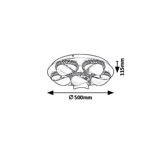 Rabalux Capriana, plafonjera, LED 6X6W, moccha slika 8