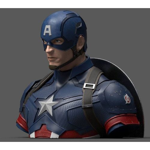 Marvel Avengers Endgame Captain America money box bust 20cm slika 1