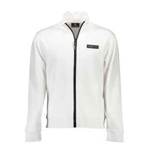 PLEIN SPORT SWEATSHIRT WITH ZIP MAN WHITE