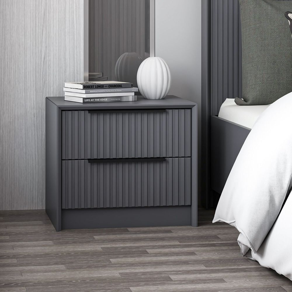 Kale Luxe Soft - Noćni ormarić 4799 u antracit boji slika 2