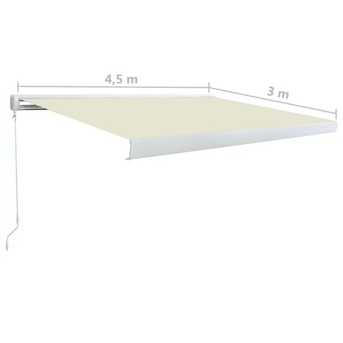 Kazetna tenda na ručno uvlačenje 450 x 300 cm krem slika 17