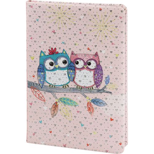 Notes A5 Owls od umjetne kože sa glitterima CREATIVE slika 1