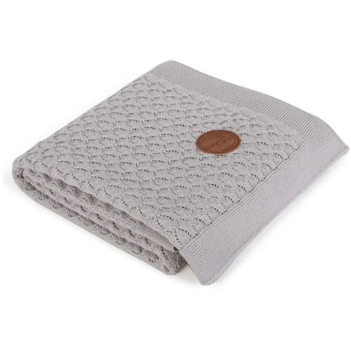 Ceba Baby pokrivač pleteni (90x90) sivo slika 1
