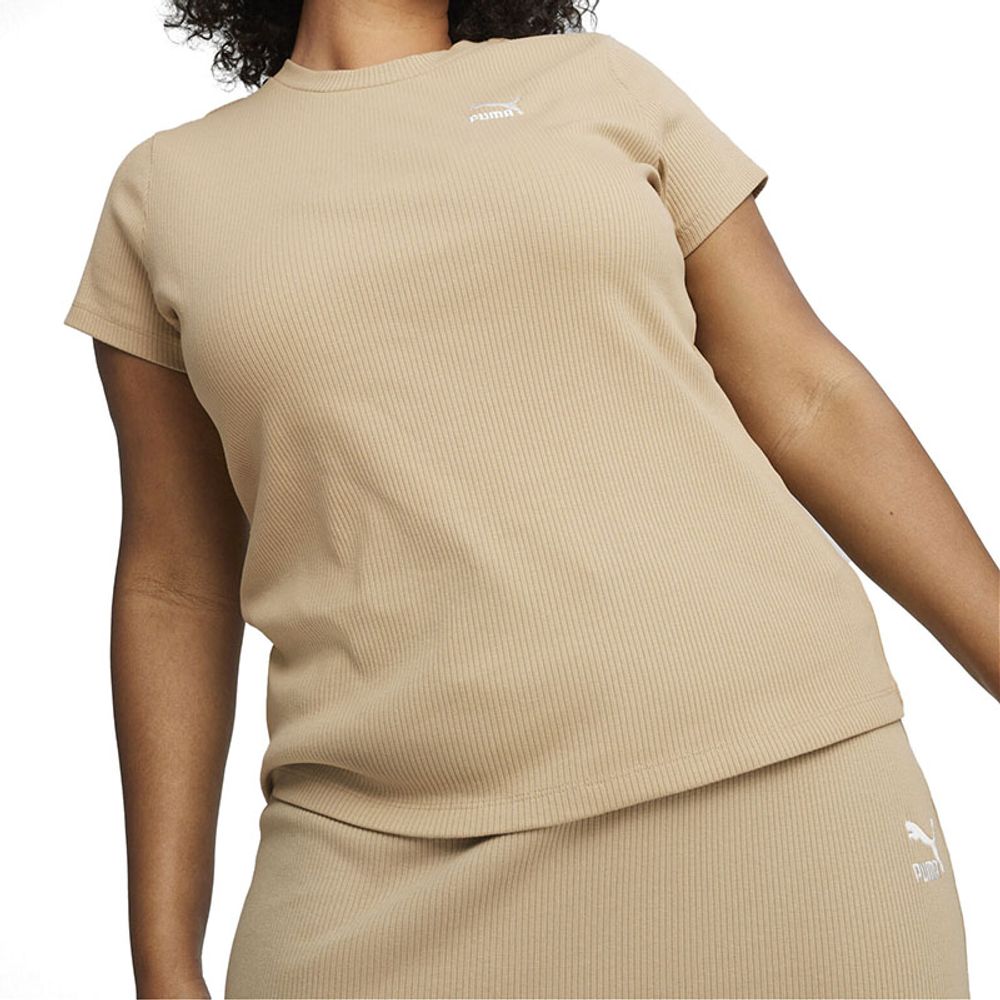 Puma Ženska majica Classics Ribbed Slim Tee slika 2
