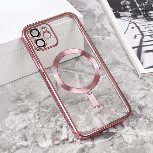 Torbica Magsafe Lux za iPhone 12 6.1 roze slika 5