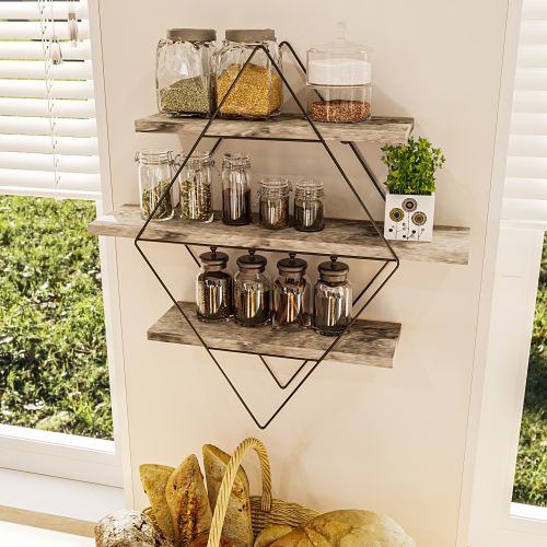 Dekoryum OakBlack Wall Shelf slika 1