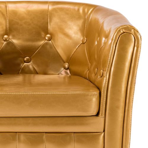 Fotelja od umjetne kože zlatna slika 26