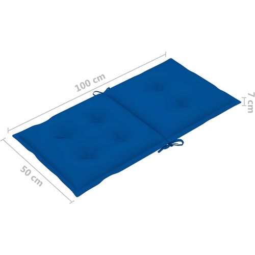 Jastuci za vrtne stolice 6 kom kraljevski plavi 100 x 50 x 7 cm slika 12