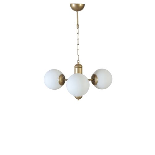 Bankok 3 Lü Eskitme Beyaz Camlı Avize White
Gold Chandelier slika 2