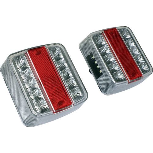 LAS stražnje svjetlo za prikolicu  žmigavac, kočiono svjetlo, stražnje svjetlo, svjetlo za registarske pločice lijevo, desno 12 V crvena, srebrna slika 6