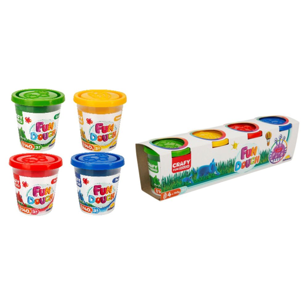 0915 Plastelin Set 4x140g - Kreativni Set za Djecu slika 1