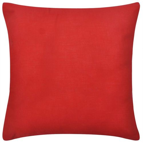 130918 4 Red Cushion Covers Cotton 80 x 80 cm slika 1