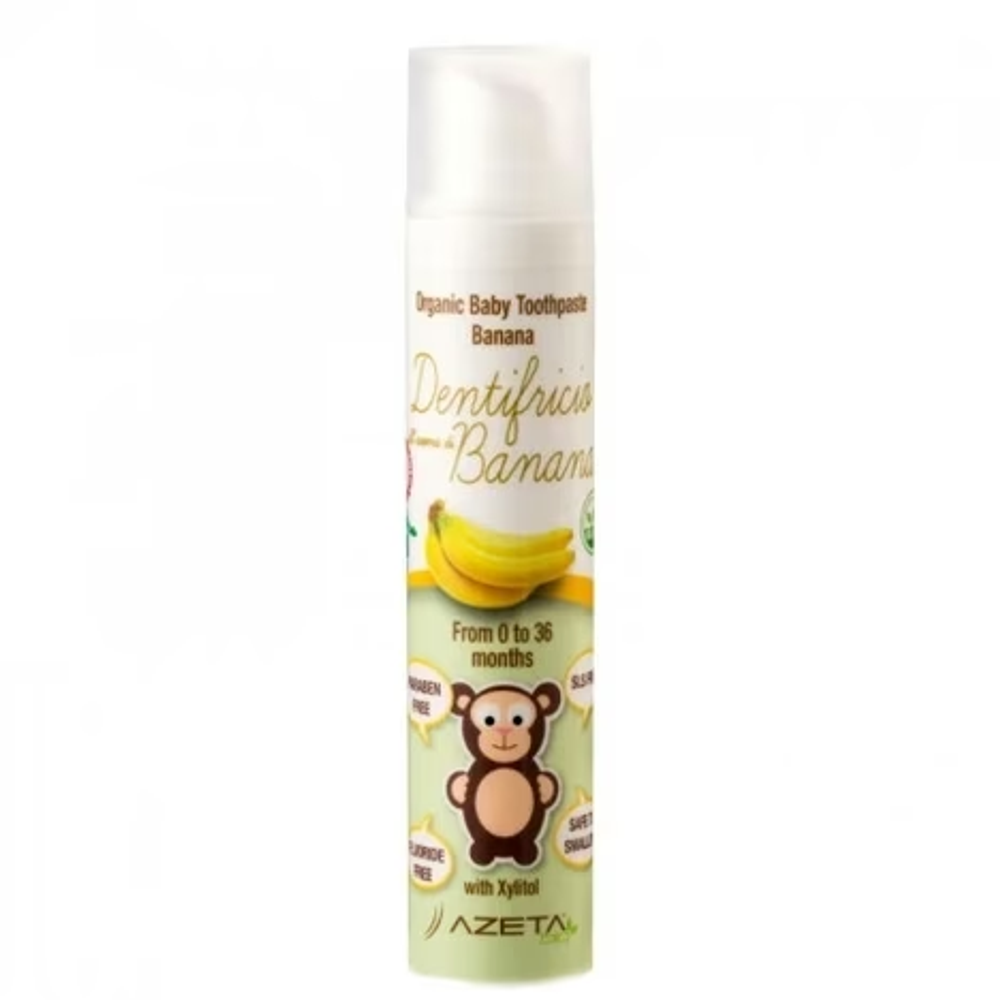 Azeta Bio Organska pasta za zube za bebe i djecu (0m+) 50ml - Banana slika 1
