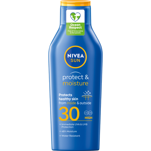 NIVEA SUN Protect & Moisture hidratantni losion za sunčanje SPF 30, 400 ml slika 1