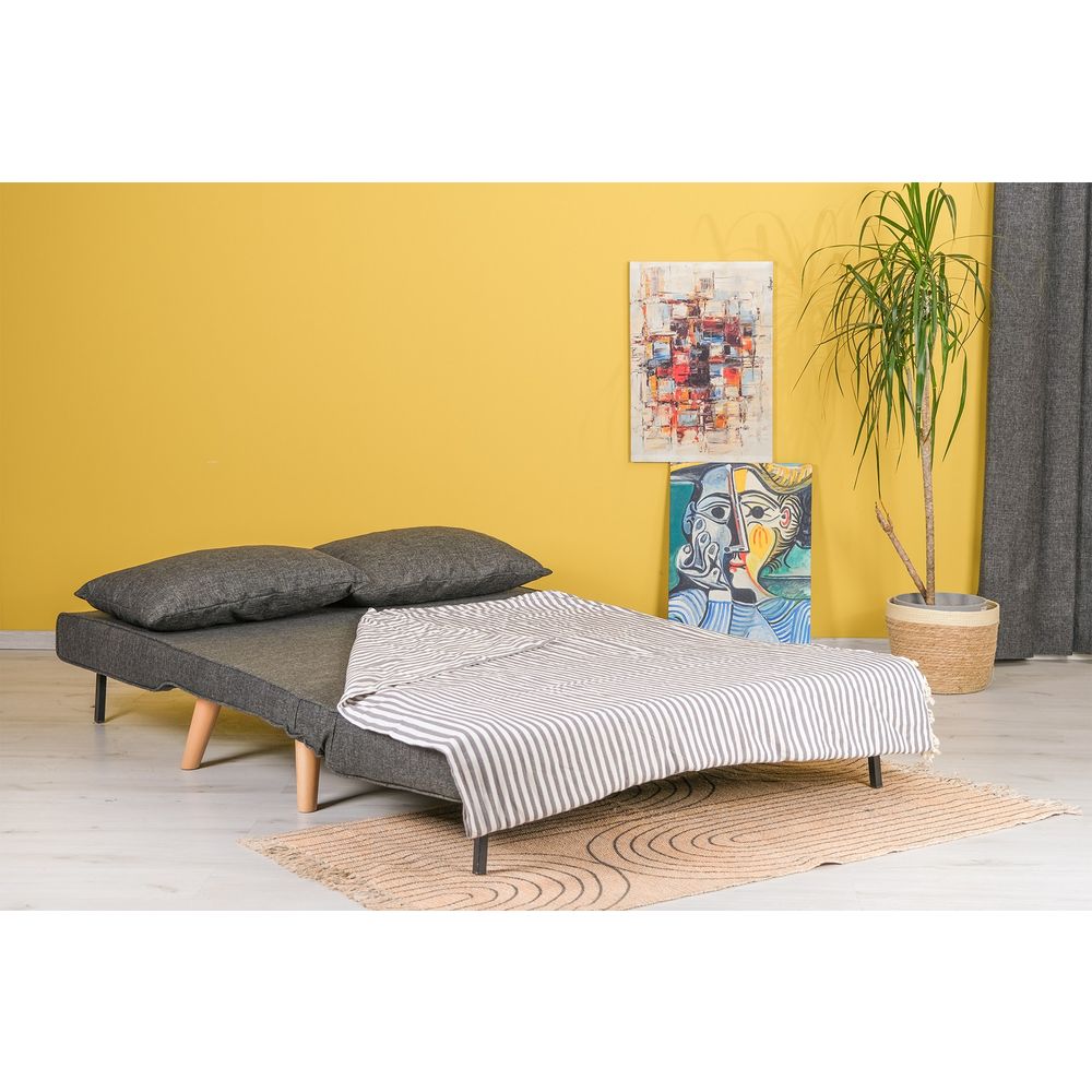 Folde 2-Sjedalni - Tamno Siva Sofa na Razvlačenje slika 4