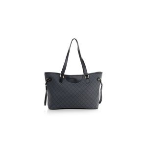 Elegantna Tote Torba 355 v2 - Siva sa Crnim Detaljima
