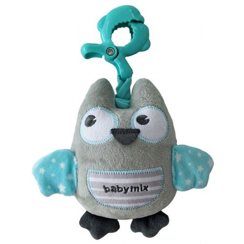 Baby Mix plišana glazbena igračka - Owl Grey & Mint slika 1