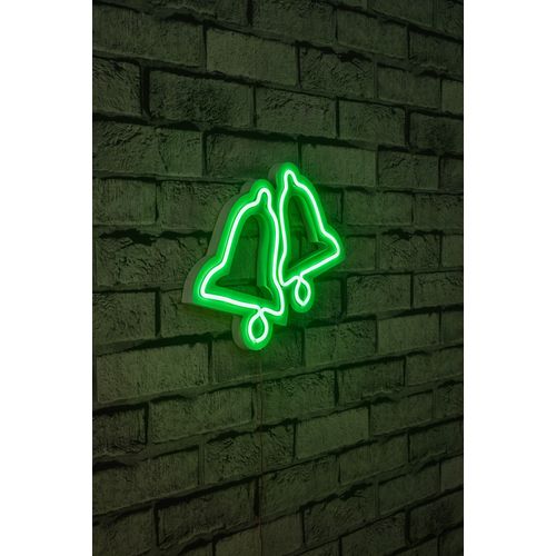 Wallity Ukrasna plastična LED rasvjeta, Bells - Green slika 1