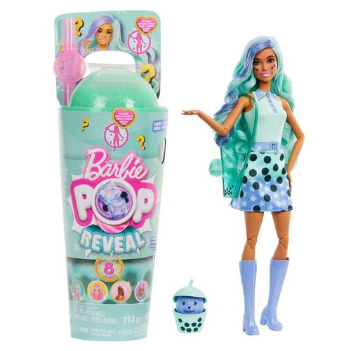 Barbie lutka s bubble tea mirisom - Green Tea Pop Reveal slika 1