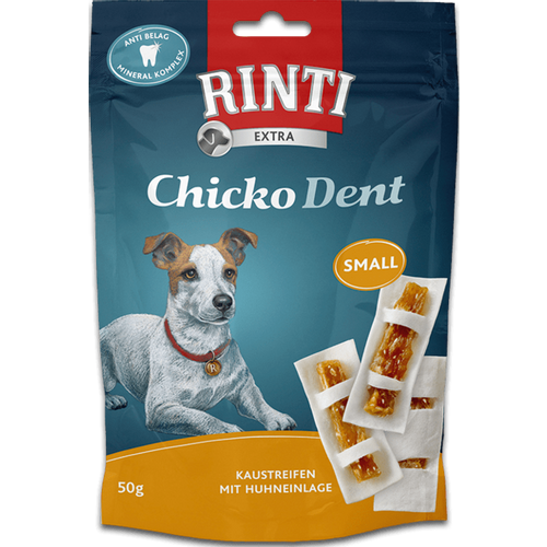 RINTI EXTRA CHICKO DENT Small, poslastice za pse, trakice za žvakanje s pilećim fileom, 50 g  slika 1
