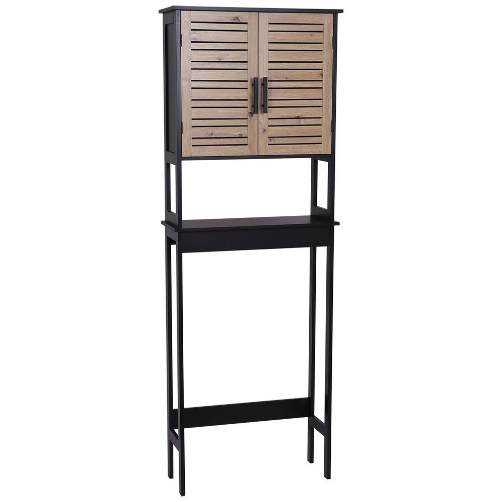 Tendance kupatilski ormarić sa 2 vrata i policom Bergen 63X23X179Cm Mdf Crno Wood 9904763 slika 3